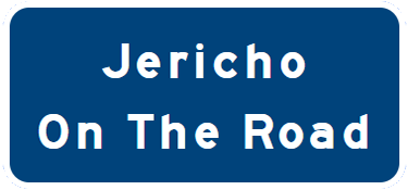 Jericho on the Road blue sign